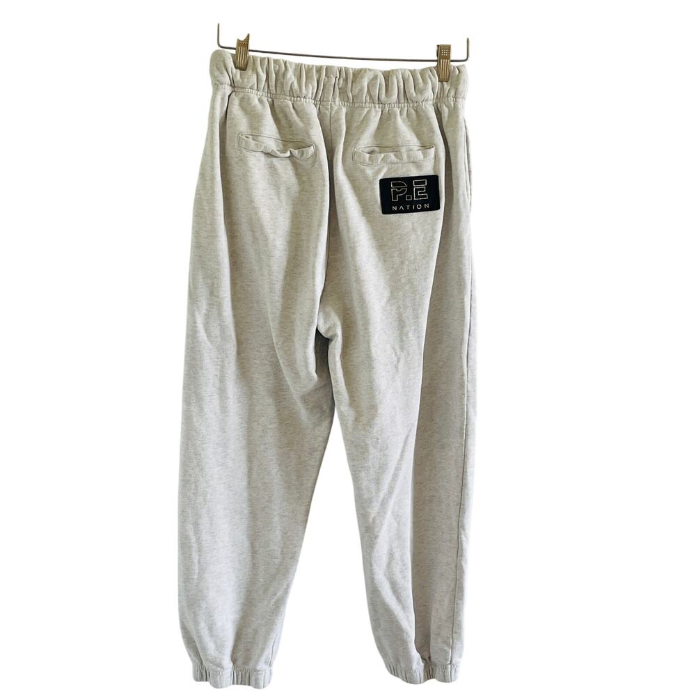P.E Nation Gray Logo Sweatpants Joggers Organic Cotton Athleisure Large - Picture 5 of 9